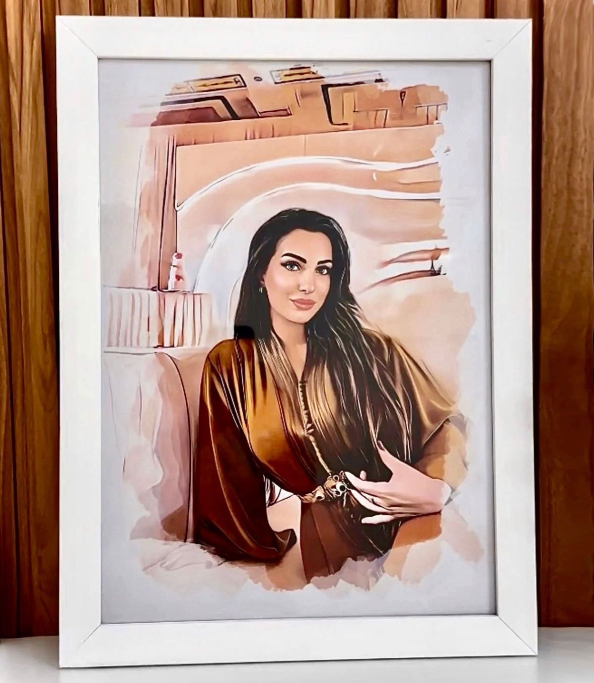 لوحة فنية بورتريه بالألوان - Tableau Portrait